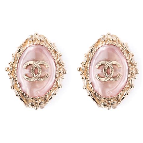 hot pink chanel earrings|pink chanel earrings double c.